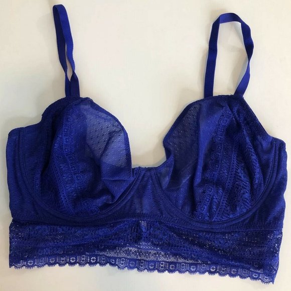 NEW! FP INTIMATELY get off my cloud blue lace bra - Picture 5 of 7